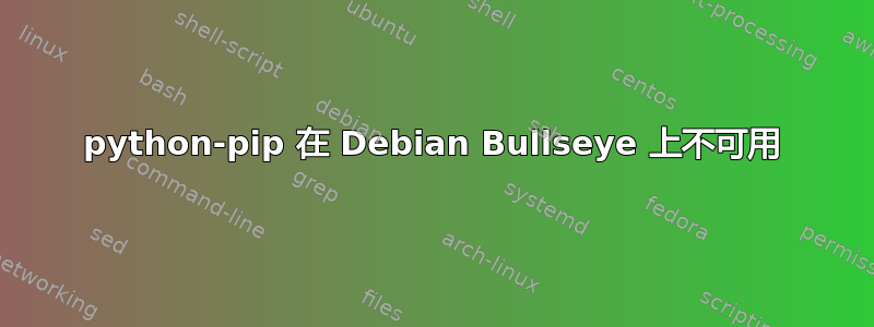 python-pip 在 Debian Bullseye 上不可用