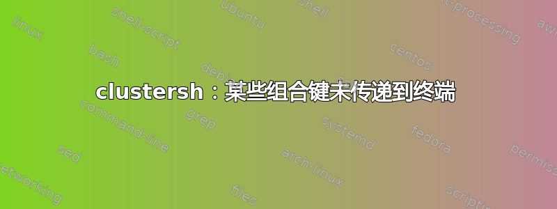 clustersh：某些组合键未传递到终端