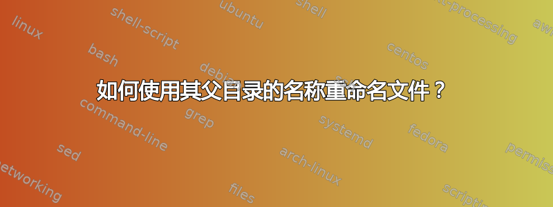 如何使用其父目录的名称重命名文件？