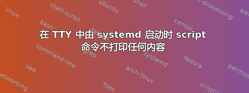 在 TTY 中由 systemd 启动时 script 命令不打印任何内容