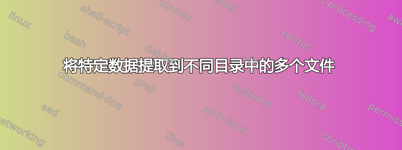 将特定数据提取到不同目录中的多个文件