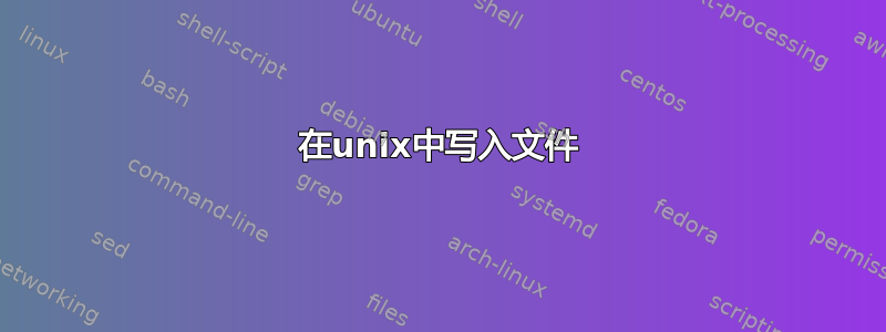 在unix中写入文件