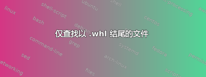 仅查找以 .whl 结尾的文件