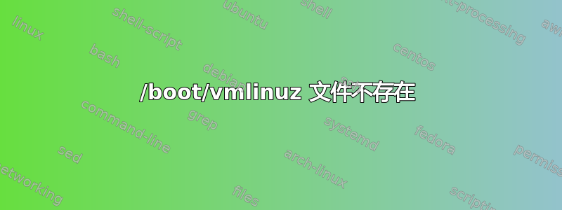 /boot/vmlinuz 文件不存在