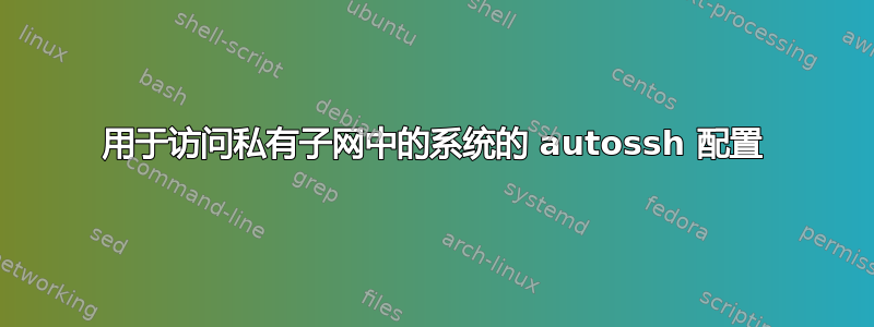 用于访问私有子网中的系统的 autossh 配置