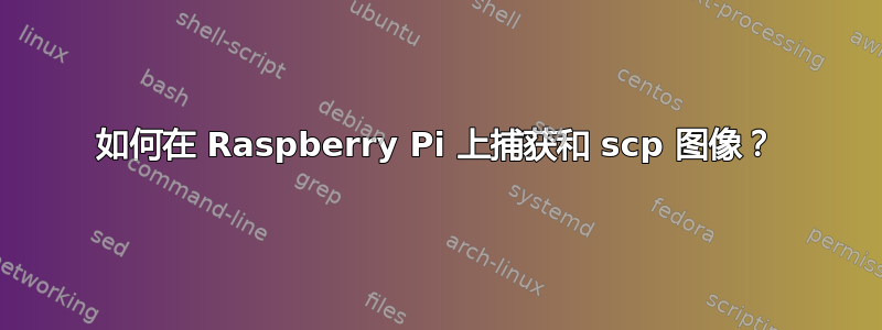 如何在 Raspberry Pi 上捕获和 scp 图像？