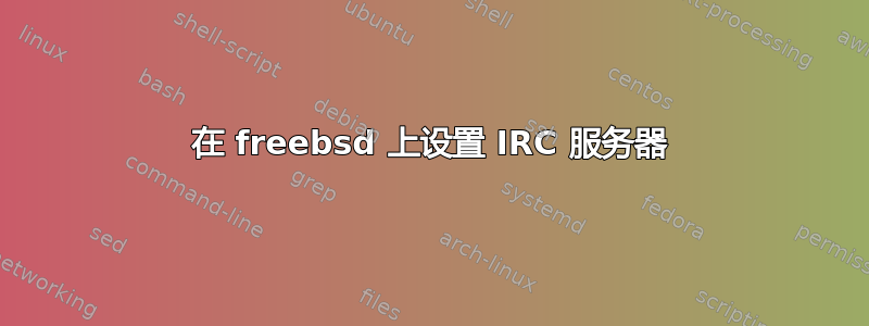 在 freebsd 上设置 IRC 服务器