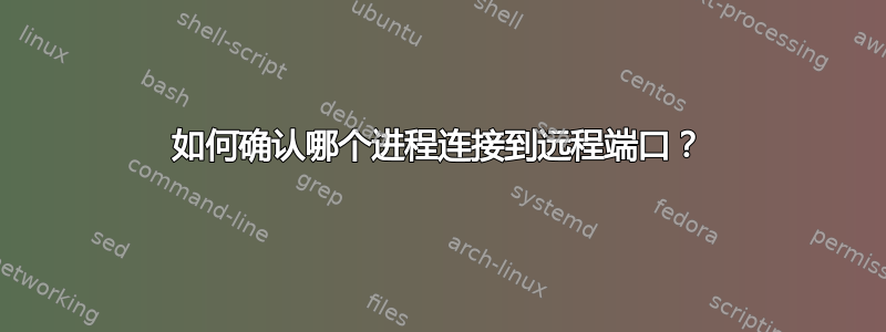 如何确认哪个进程连接到远程端口？