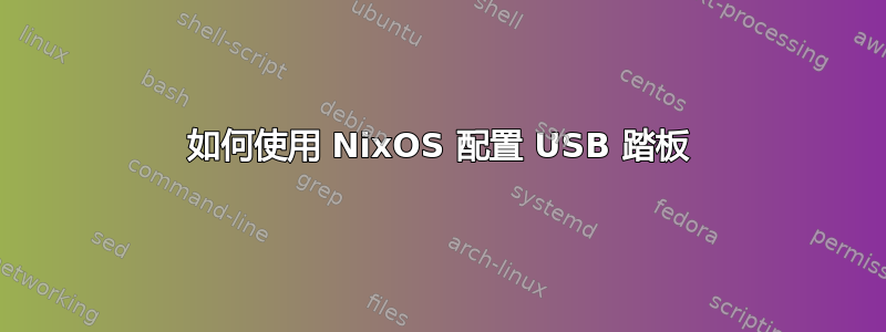 如何使用 NixOS 配置 USB 踏板