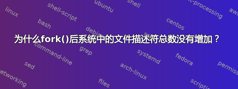 为什么fork()后系统中的文件描述符总数没有增加？