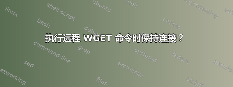 执行远程 WGET 命令时保持连接？