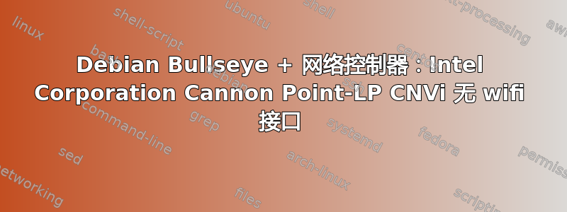 Debian Bullseye + 网络控制器：Intel Corporation Cannon Point-LP CNVi 无 wifi 接口