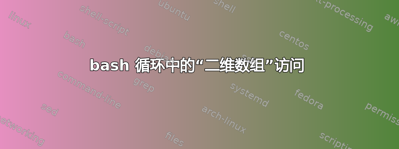 bash 循环中的“二维数组”访问