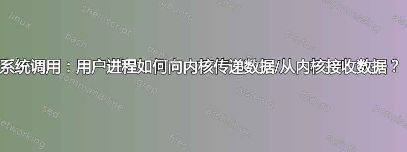 系统调用：用户进程如何向内核传递数据/从内核接收数据？