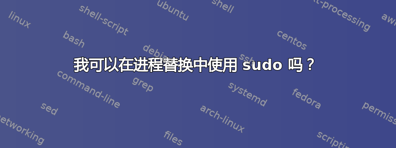 我可以在进程替换中使用 sudo 吗？