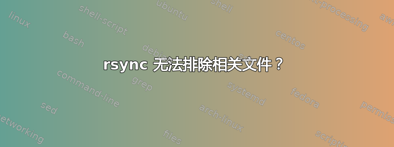 rsync 无法排除相关文件？