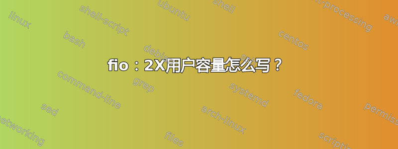 fio：2X用户容量怎么写？