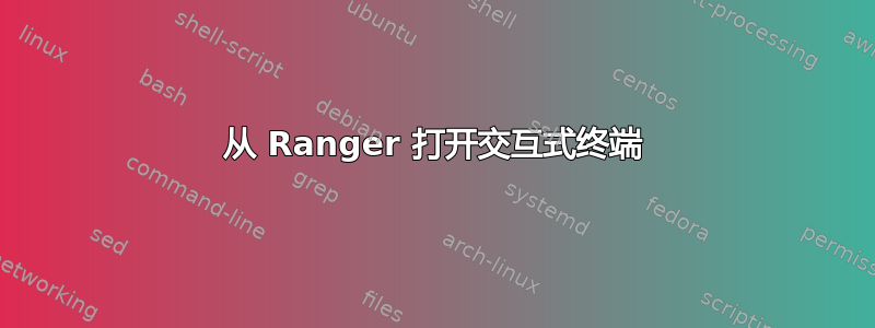 从 Ranger 打开交互式终端