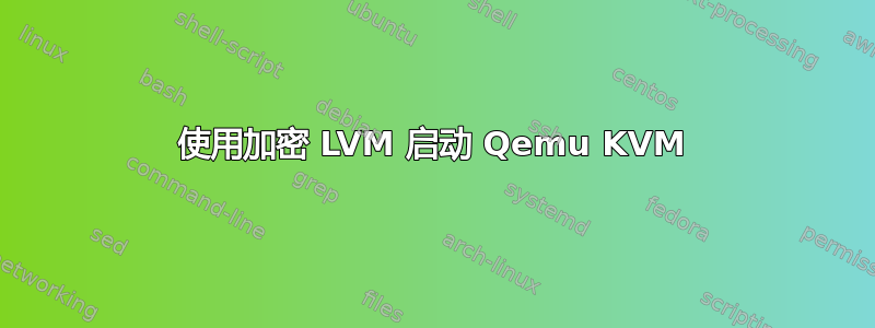 使用加密 LVM 启动 Qemu KVM