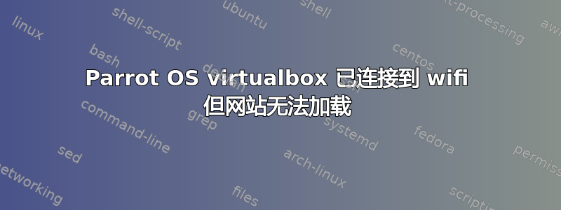 Parrot OS virtualbox 已连接到 wifi 但网站无法加载