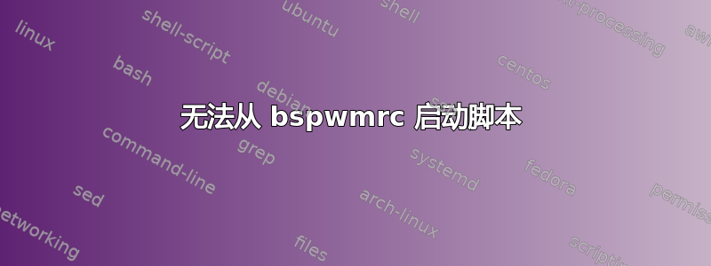 无法从 bspwmrc 启动脚本