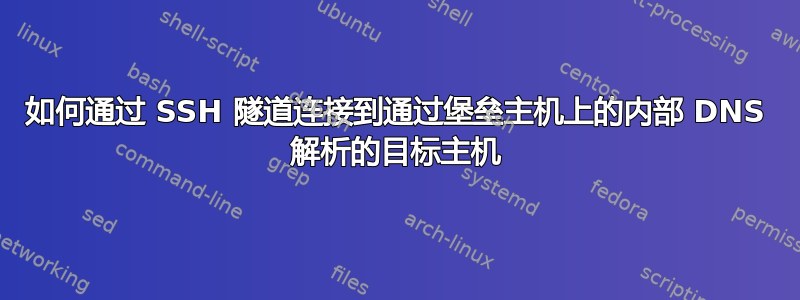 如何通过 SSH 隧道连接到通过堡垒主机上的内部 DNS 解析的目标主机