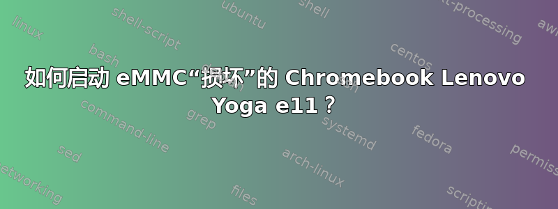 如何启动 eMMC“损坏”的 Chromebook Lenovo Yoga e11？