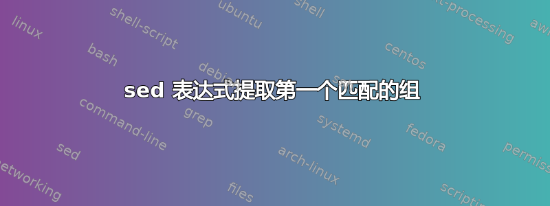 sed 表达式提取第一个匹配的组