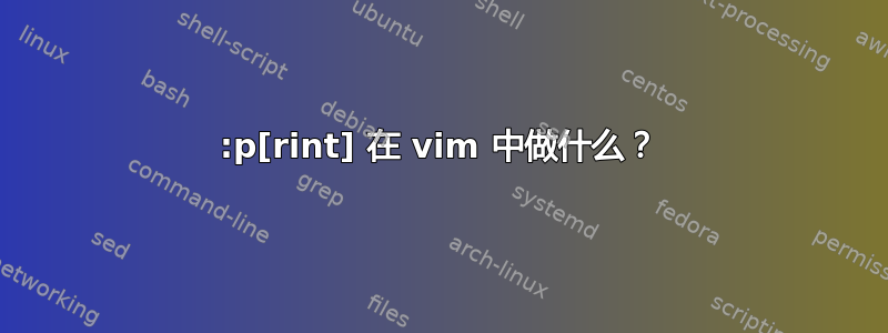 :p[rint] 在 vi​​m 中做什么？