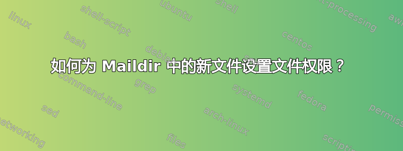 如何为 Maildir 中的新文件设置文件权限？