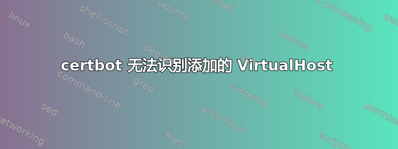 certbot 无法识别添加的 VirtualHost