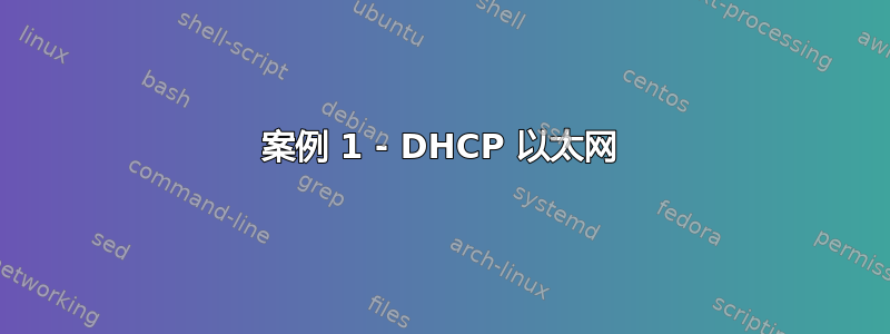 案例 1 - DHCP 以太网