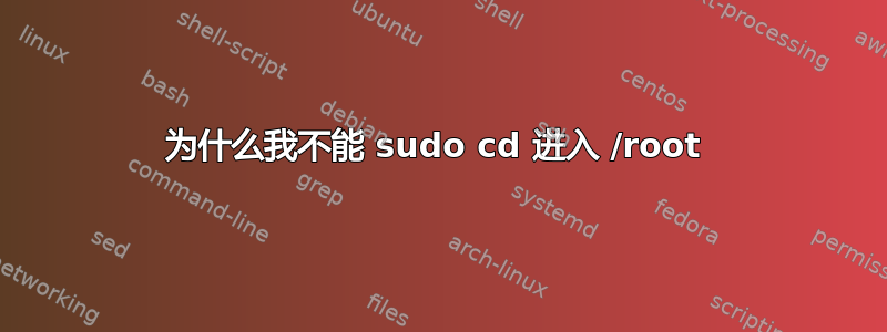 为什么我不能 sudo cd 进入 /root 