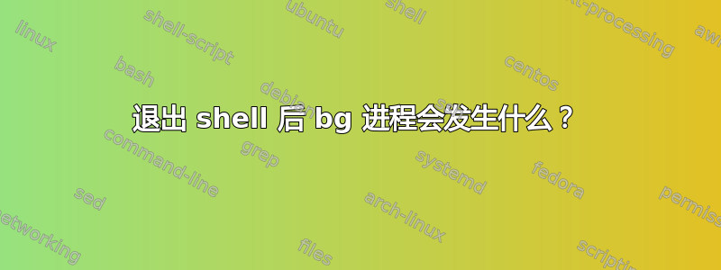 退出 shell 后 bg 进程会发生什么？