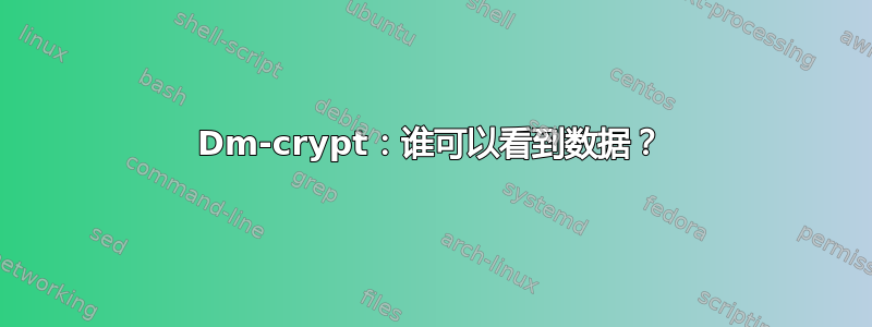 Dm-crypt：谁可以看到数据？