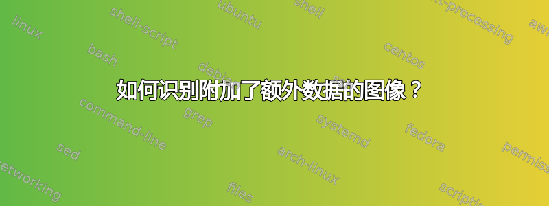 如何识别附加了额外数据的图像？