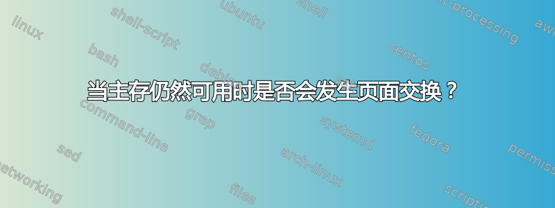 当主存仍然可用时是否会发生页面交换？