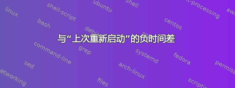 与“上次重新启动”的负时间差