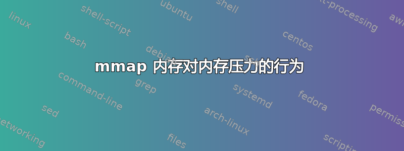 mmap 内存对内存压力的行为