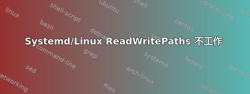 Systemd/Linux ReadWritePaths 不工作