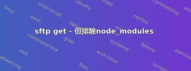 sftp get - 但排除node_modules