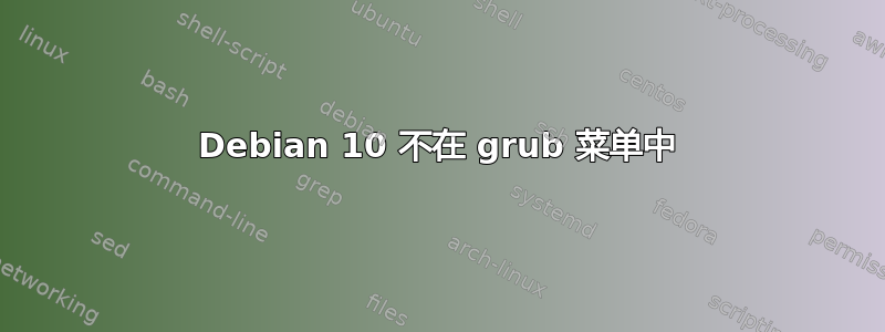 Debian 10 不在 grub 菜单中