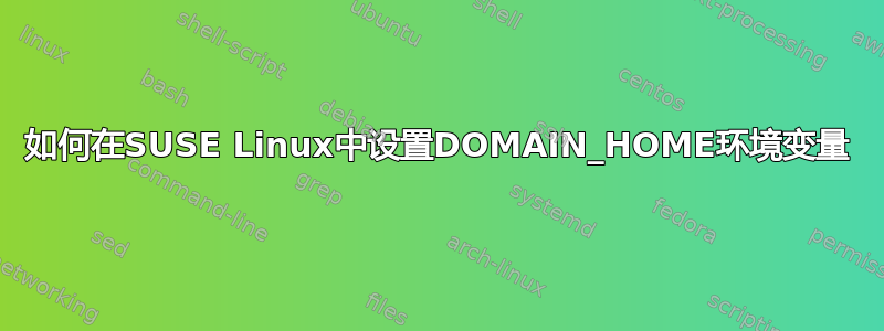 如何在SUSE Linux中设置DOMAIN_HOME环境变量