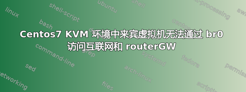 Centos7 KVM 环境中来宾虚拟机无法通过 br0 访问互联网和 routerGW