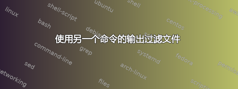 使用另一个命令的输出过滤文件