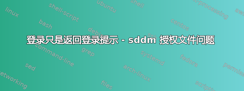 登录只是返回登录提示 - sddm 授权文件问题