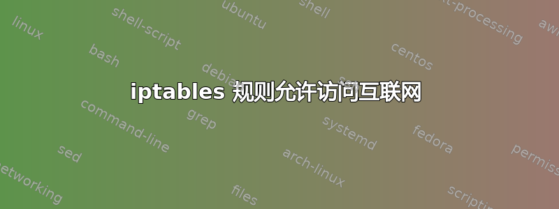 iptables 规则允许访问互联网