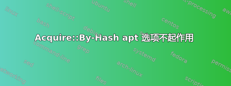 Acquire::By-Hash apt 选项不起作用