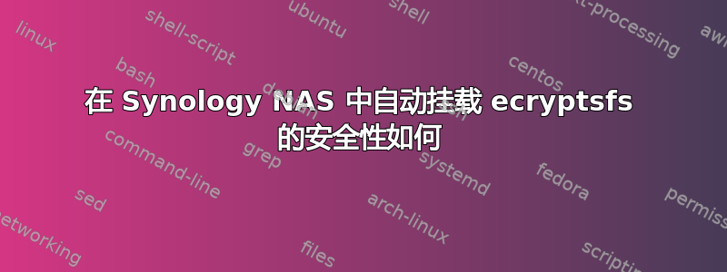 在 Synology NAS 中自动挂载 ecryptsfs 的安全性如何