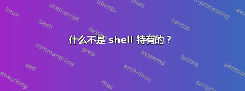 什么不是 shell 特有的？